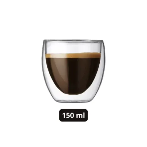 Copo de Café com Parede Dupla Vidro Borossilicato - 150 ml