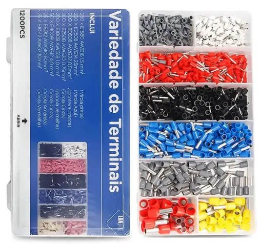 Kit de Terminais para Fiação - 1200 Peças