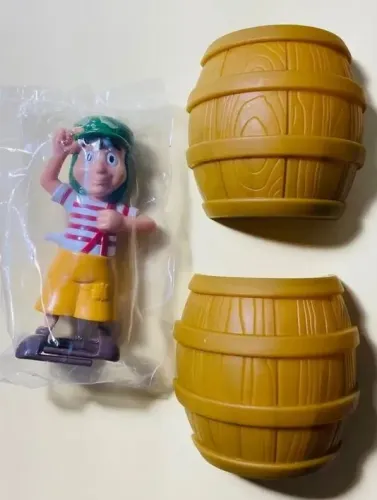 Chaves e Barril - do Mc Lanche Feliz - boneco raro em excelente estado (Turma do Chaves)