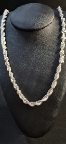 Cordão de elo bahiano prata 925 e pulseira.