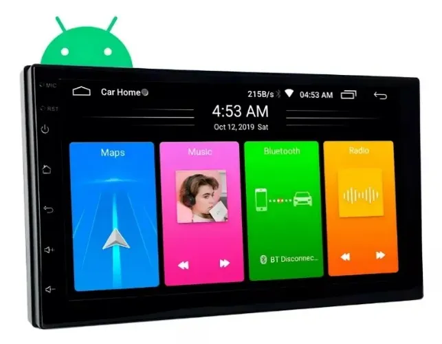 Central Multimídia Android 14 7 Pol. 2gb/64gb Carplay/a. Auto S/ Fio