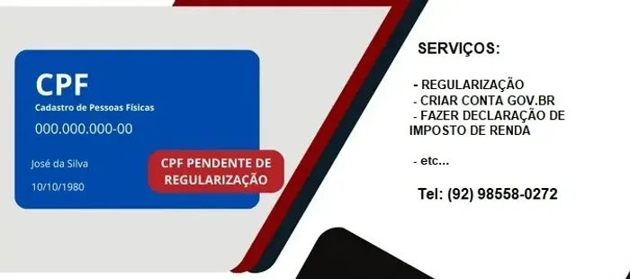 REGULARIZAÇÃO DE CPF, GOV.BR E IRPF
