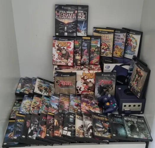 Nintendo Game Cube na caixa + 38 jogos originais escolhidos a dedo 