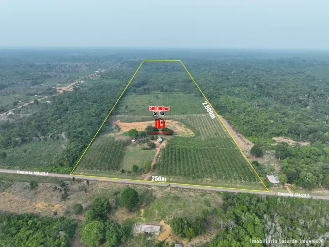 Fazenda em Autazes medindo 500.000m² de terreno com Registro de Imóveis
