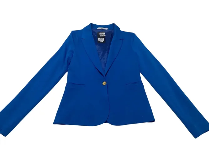 Casaco M.X. Fashion Tamanho P Azul Viscose Novo com etiqueta