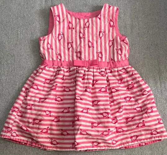 Vestido Pink Tip Top 12M Flamingo 100% Original