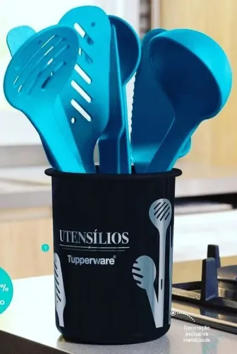 Kit Porta Utensílios com 9 itens Tupperware Novo