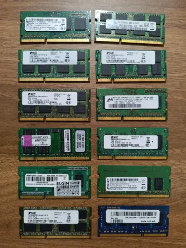 Lote 12 Memórias Notebook DDR3/DDR4 - 4x4GB + 8 Menores
