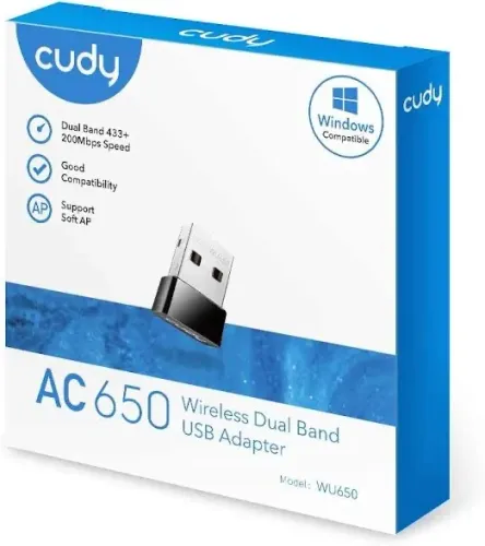 Adaptador Wi-Fi Cudy AC650 Dual Band