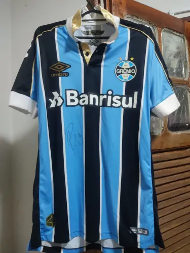 Camisa Grêmio - Banrisul - Autografada