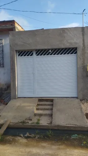 Portão de alumínio branco 2200