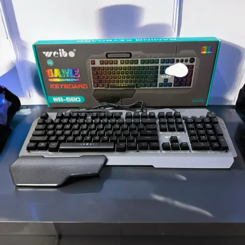 Teclado Gamer RGB WEIBO WB-590 - Novo