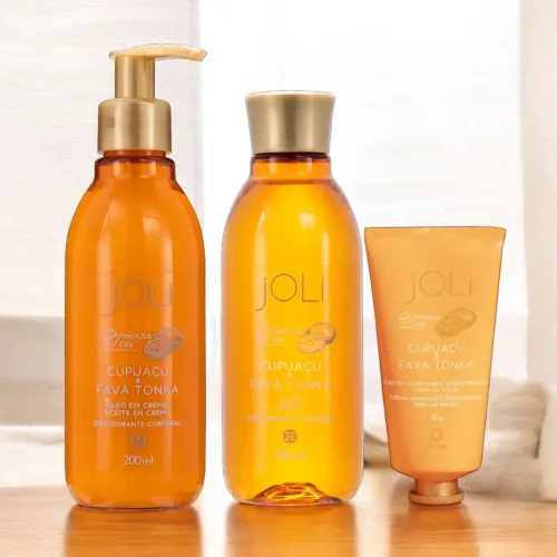 Kit creme cupuaçu, creme para as mãos, hidratante e óleo de banho