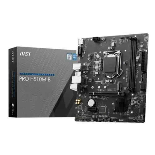 Placa Mãe H510M-B MSI Pro, Intel LGA 1200, 10 Geração, DDR4, m-ATX, M.2 NVMe