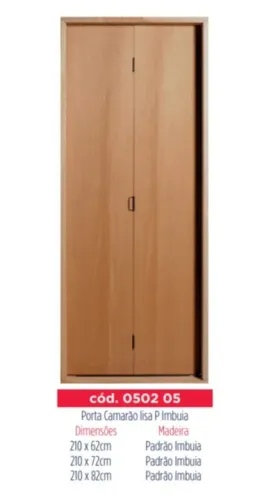 Porta Camarão Lisa Padrão Imbuia Bat. Tauari 14 cm 210x62/72/82 Com Trinco