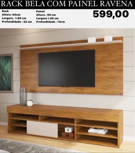 Rack e Painel para TV Ravena - Novo. FRETE GRÁTIS ENTREGA HOJE !!!