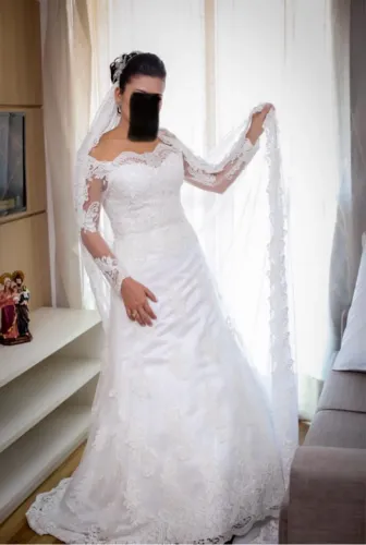 Vestido de noiva off white (usado 1 vez)
