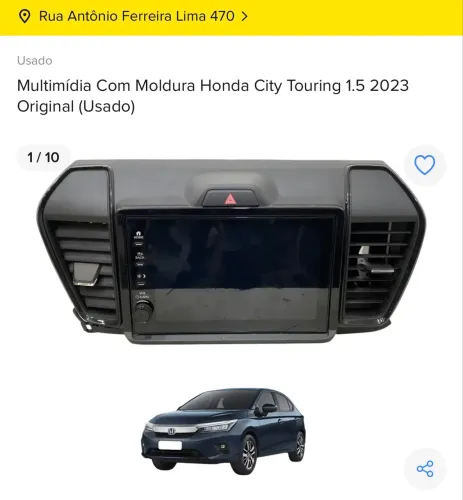 MULTIMÍDIA HONDA CITY TOURING 2023 2024
