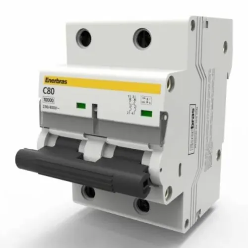 Disjuntor Enerbras Termomagnético Bipolar C80 Enerbras (Tenho 3 unidades)
