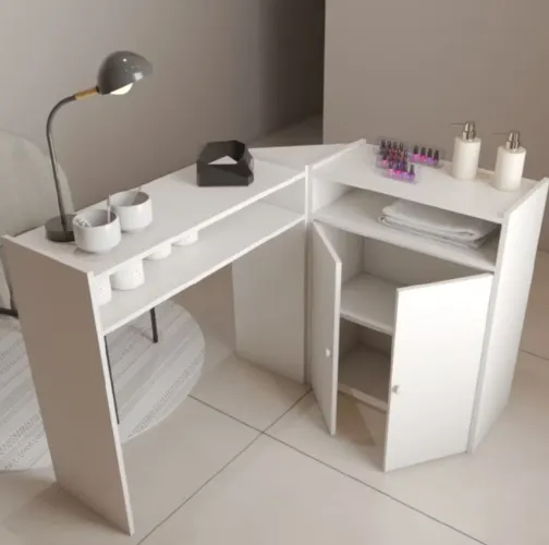 Mesa Manicure Em L Para salão De Beleza!!