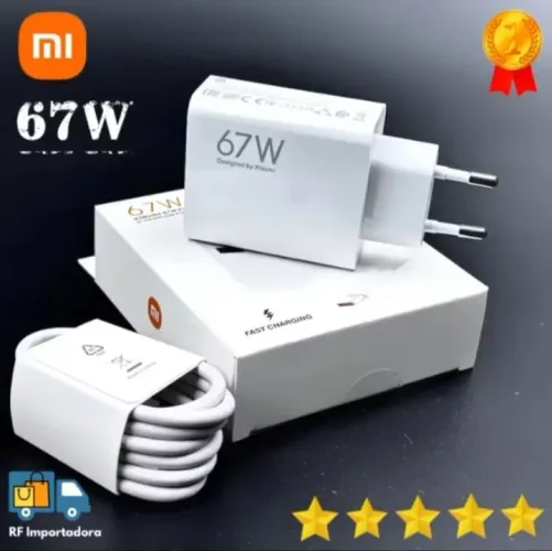 Carregador de celular xiami 67w tipo C carga rapida USB tipo C Novo entregamos