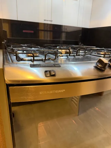 Fogão Brastemp de embutir 5 bocas inox GN
