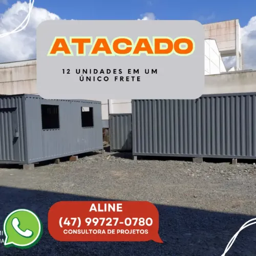 Container piso compensado naval Almoxarifado obras
