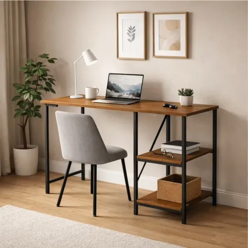 Escrivaninha Mesa Office Estudo Estilo Industrial 110cm