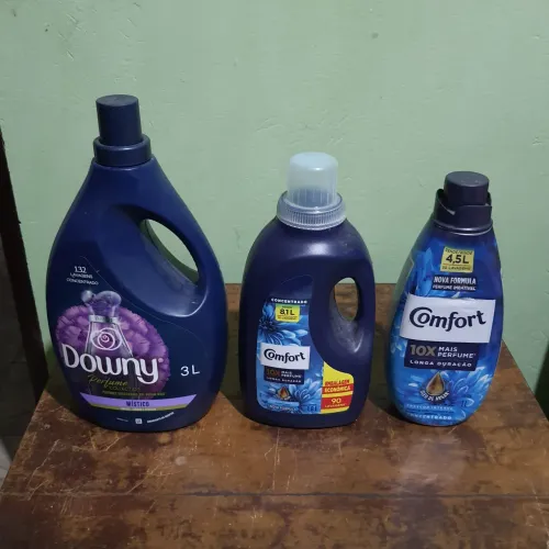 Amaciantes Concentrados Downy 3 Litros, Comfort 1,8 Litros e Comfort 1 Litro