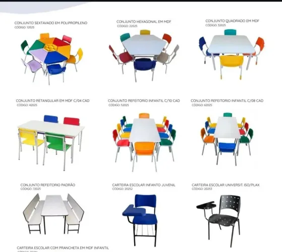 Mesa sextavado infantil 