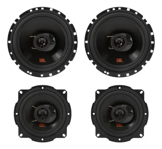 Kit 4 Alto Falantes Jbl 6trfx55 E 5trfx55 Triaxial 220w 4ohm Cor Preto