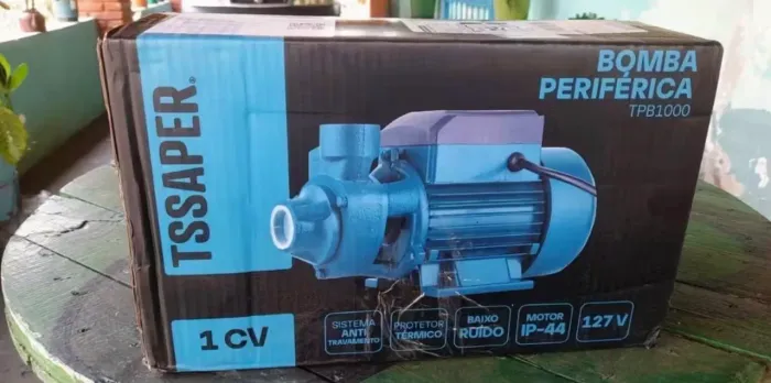 Bomba de Agua Periferica Tssaper 1CV 1HP TPB1000 127V Nova na Caixa