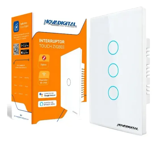 Interruptor Smart 3 Teclas Branco Novadigital
