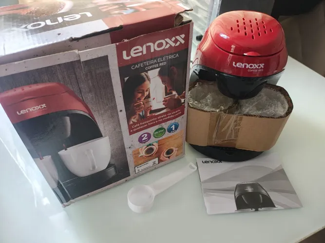 Cafeteira Elétrica Lenoxx Coffee Red - Completa Na Caixa (Com 2 Xícaras)