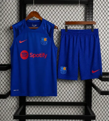Kit treino Barcelona - Camisa Regata + Bermuda - Tamanho M