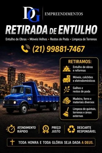 Retirada de entulhos 