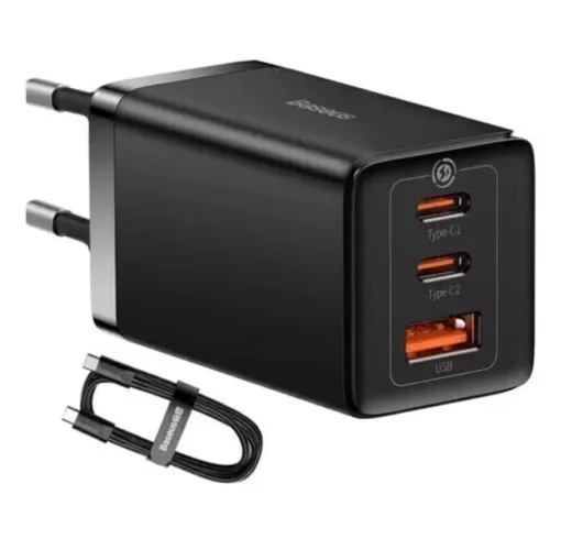 Carregador Macbook Baseus Turbo Gan5 Pro 65w
