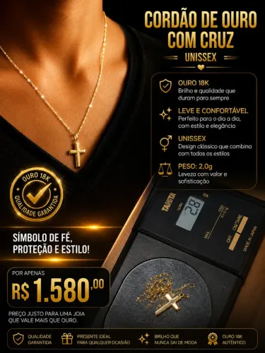 Cordão em ouro! Ouro 18k.