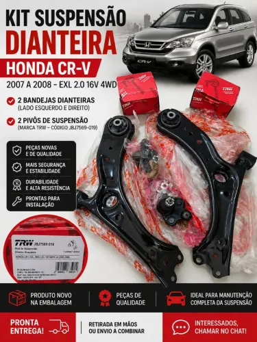 Kit Bandeja + Pivô de Suspensão Honda CR-V  - Novos TRW/Yokota