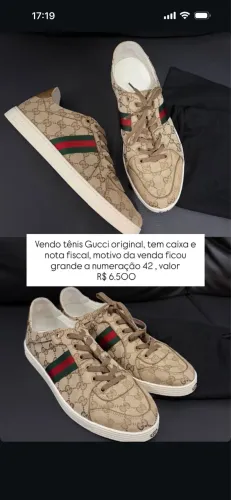TÊNIS GUCCI TAMANHO 42