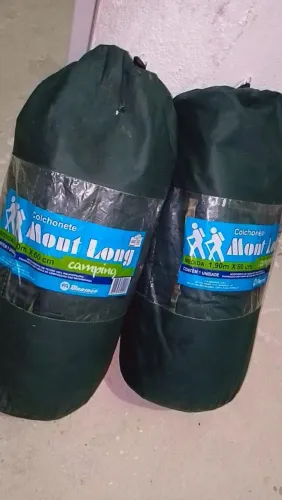 2 Colchonetes Solteiro com Enchimento de Fibras e Bolsa de Transporte