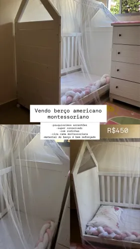 Vendo berço americano montessoriano