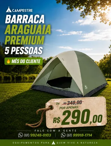 BARRACA ARAGUAIA PREMIUM 5 PESSOAS BEL