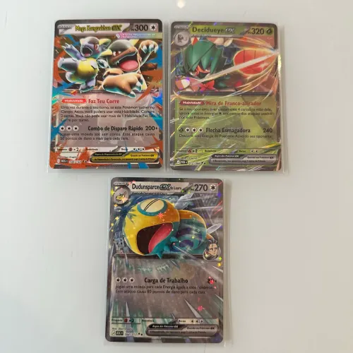 Cartas Pokémon Mega Kangaskhan & Dudunsparce & Decidueye EX