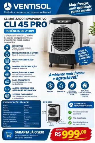 CLIMATIZADOR VENTISOL CLI 45 PRO