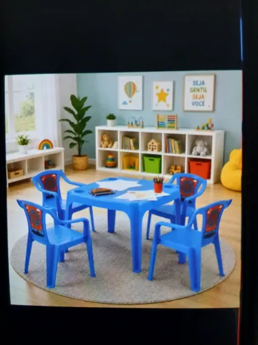 Kit 2 mesas e 2 cadeiras infantil