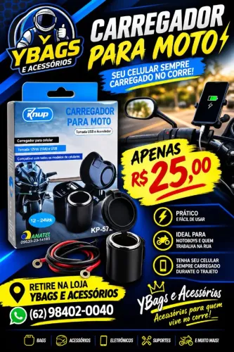 Carregador para moto/celular