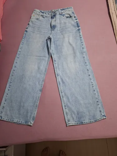Calça jeans wide leg 38 Bluesteel