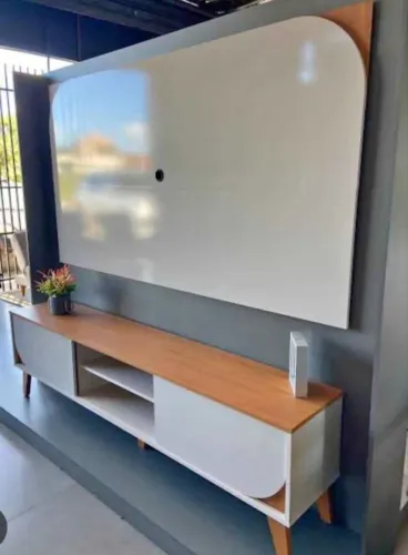 Vendo painel com rack retro novo