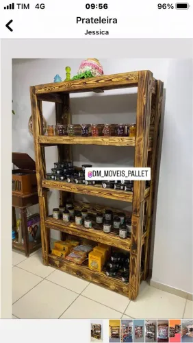 Prateleira comercial rústica pallet 